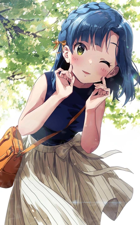 手机游戏《偶像大师 百万人演唱会！》可爱少女七尾百合子高清动漫插画合集