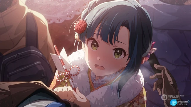 手机游戏《偶像大师 百万人演唱会！》可爱少女七尾百合子高清动漫插画合集