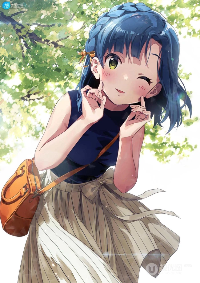 手机游戏《偶像大师 百万人演唱会！》可爱少女七尾百合子高清动漫插画合集