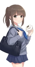 纯真可爱的动漫马尾辫少女高清插画图片图集