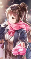 纯真可爱的动漫马尾辫少女高清插画图片图集