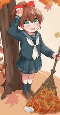 纯真可爱的动漫马尾辫少女高清插画图片图集
