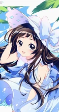 就这样抬着头看你，可爱动人抬眼看的动漫少女高清插画图片欣赏