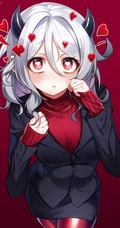 就这样抬着头看你，可爱动人抬眼看的动漫少女高清插画图片欣赏
