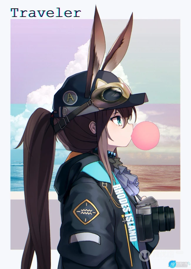 吹泡泡的可爱动漫少女插画，不同风格类型的可爱吹泡泡动漫女生图集欣赏