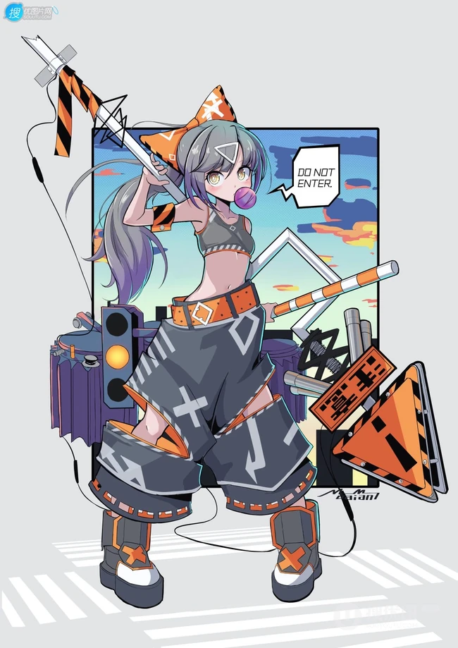 吹泡泡的可爱动漫少女插画，不同风格类型的可爱吹泡泡动漫女生图集欣赏