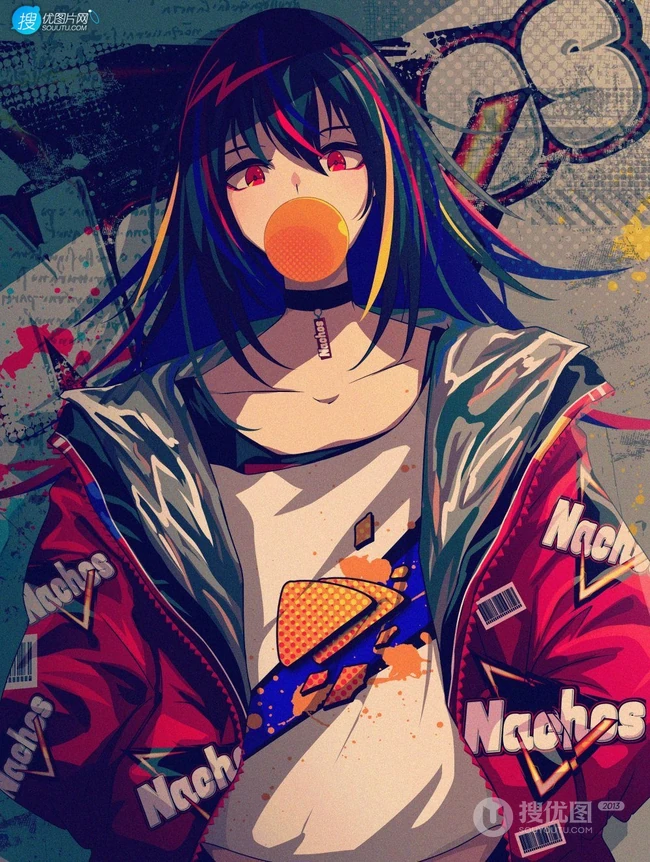 吹泡泡的可爱动漫少女插画，不同风格类型的可爱吹泡泡动漫女生图集欣赏