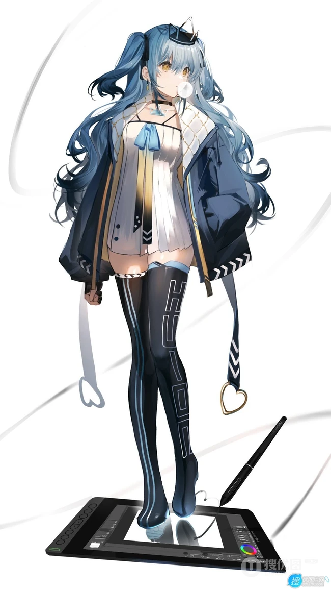 吹泡泡的可爱动漫少女插画，不同风格类型的可爱吹泡泡动漫女生图集欣赏