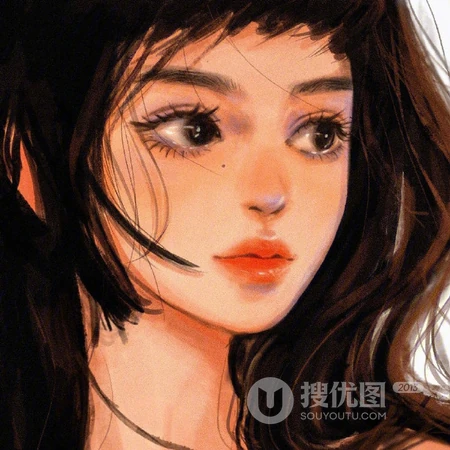 青葱少女，二八年华，手绘少女素描插画头像 别期望，怎会有失望？