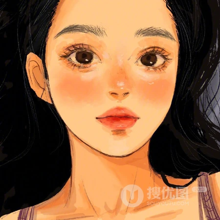 青葱少女，二八年华，手绘少女素描插画头像 别期望，怎会有失望？