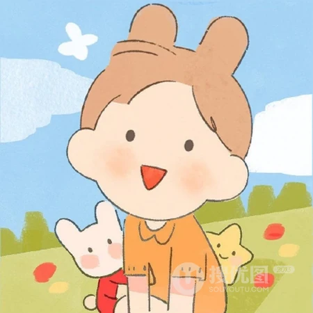 天真无邪，萌萌哒可爱卡通小男孩，小女孩夏日出游高清手绘Qq头像图片