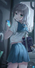 脸蛋红红，害羞的可爱动漫少女学生少女高清插画图集，韩国画师Duyu作品