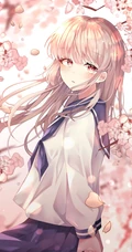 脸蛋红红，害羞的可爱动漫少女学生少女高清插画图集，韩国画师Duyu作品