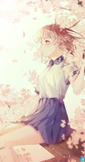 脸蛋红红，害羞的可爱动漫少女学生少女高清插画图集，韩国画师Duyu作品