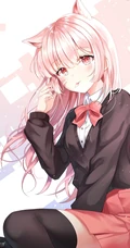 脸蛋红红，害羞的可爱动漫少女学生少女高清插画图集，韩国画师Duyu作品