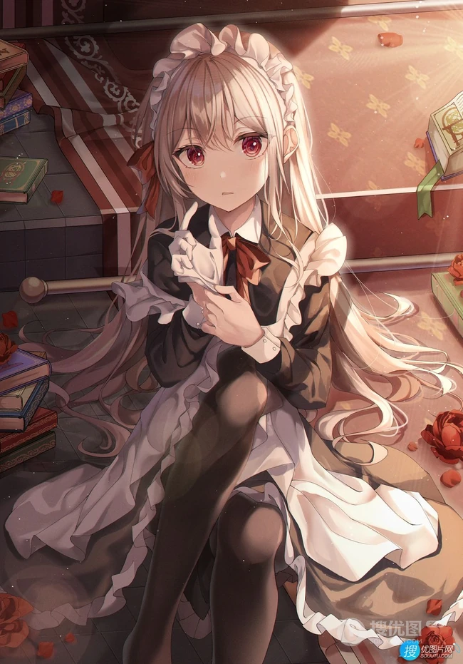 脸蛋红红，害羞的可爱动漫少女学生少女高清插画图集，韩国画师Duyu作品