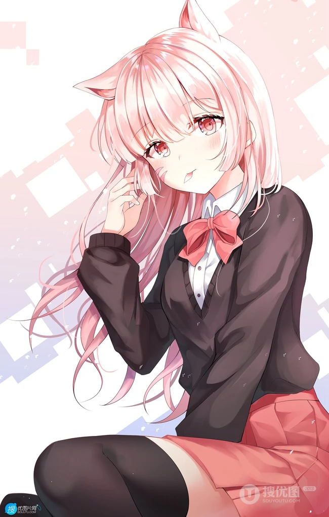 脸蛋红红，害羞的可爱动漫少女学生少女高清插画图集，韩国画师Duyu作品