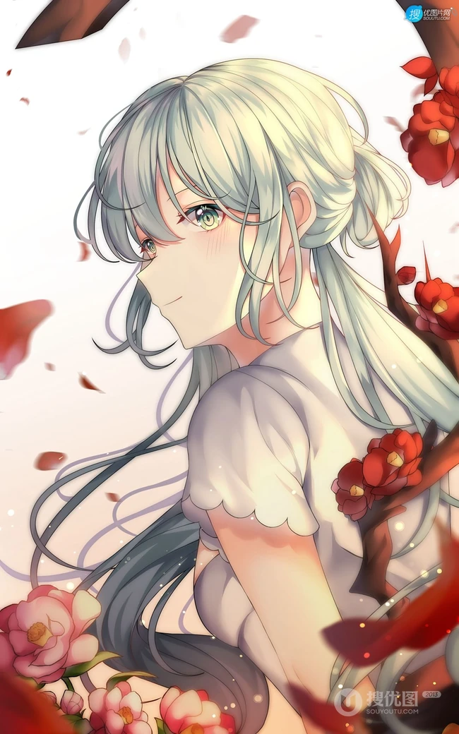 脸蛋红红，害羞的可爱动漫少女学生少女高清插画图集，韩国画师Duyu作品