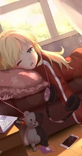 漂亮金发的天使少女，漫画《珈百璃的堕落》人物珈百璃高清插画图集欣赏