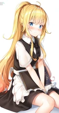 漂亮金发的天使少女，漫画《珈百璃的堕落》人物珈百璃高清插画图集欣赏