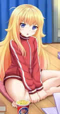 漂亮金发的天使少女，漫画《珈百璃的堕落》人物珈百璃高清插画图集欣赏