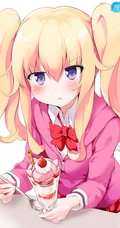 漂亮金发的天使少女，漫画《珈百璃的堕落》人物珈百璃高清插画图集欣赏