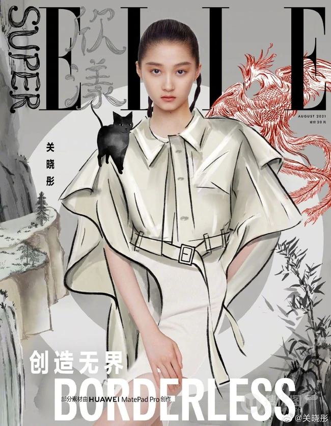 关晓彤化身壁橱蝴蝶少女美美哒微博写真美照