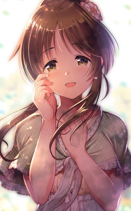 游戏《偶像大师 灰姑娘女孩》高森蓝子可爱插画手机壁纸图片