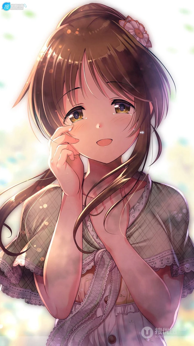 游戏《偶像大师 灰姑娘女孩》高森蓝子可爱插画手机壁纸图片