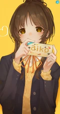 典型的软妹子，带单团子的头型的动漫少女人物高森蓝子插画图集