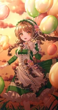 典型的软妹子，带单团子的头型的动漫少女人物高森蓝子插画图集