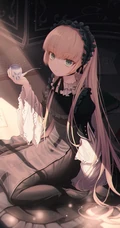 典型的软妹子，带单团子的头型的动漫少女人物高森蓝子插画图集