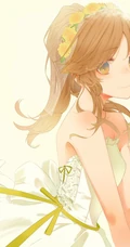 典型的软妹子，带单团子的头型的动漫少女人物高森蓝子插画图集