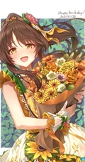 典型的软妹子，带单团子的头型的动漫少女人物高森蓝子插画图集
