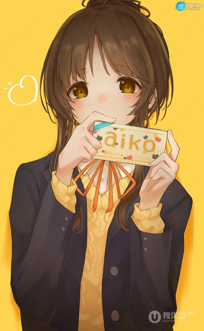 典型的软妹子，带单团子的头型的动漫少女人物高森蓝子插画图集