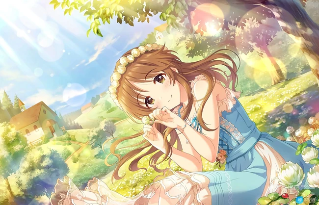 典型的软妹子，带单团子的头型的动漫少女人物高森蓝子插画图集