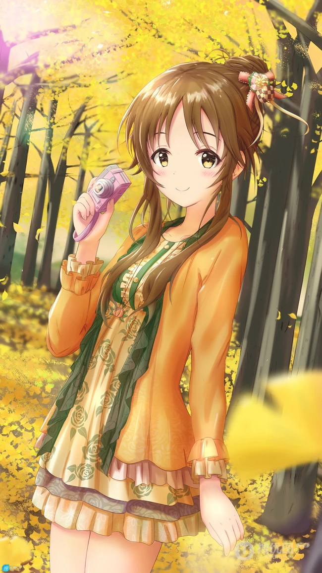 典型的软妹子，带单团子的头型的动漫少女人物高森蓝子插画图集