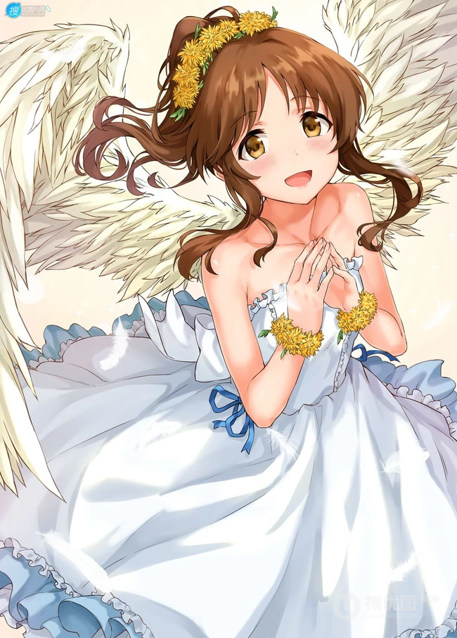 典型的软妹子，带单团子的头型的动漫少女人物高森蓝子插画图集