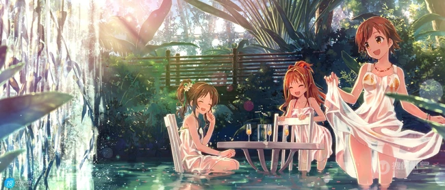 典型的软妹子，带单团子的头型的动漫少女人物高森蓝子插画图集