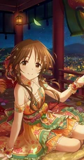 典型的软妹子，带单团子的头型的动漫少女人物高森蓝子插画图集