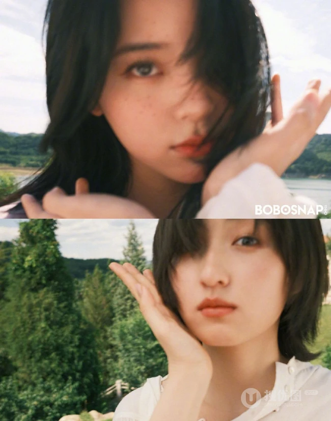 欧阳娜娜，张子枫一起拍写真，宛如姐妹闺蜜般亲密无间，青春气息十足