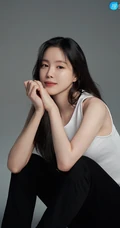 韩国女明星孙娜恩白背心黑裤穿着温婉气质写真图片