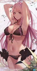 在水中，或水下的二次元动漫美女高清手机壁纸图片
