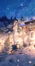 唯美日和风插画，生活在农村，城市，寺庙等不同地方的人物插画美图欣赏