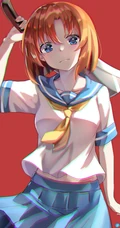 活泼可爱， 和善，爱照顾人 《寒蝉鸣泣之时》人物龙宫礼奈动漫插画美图