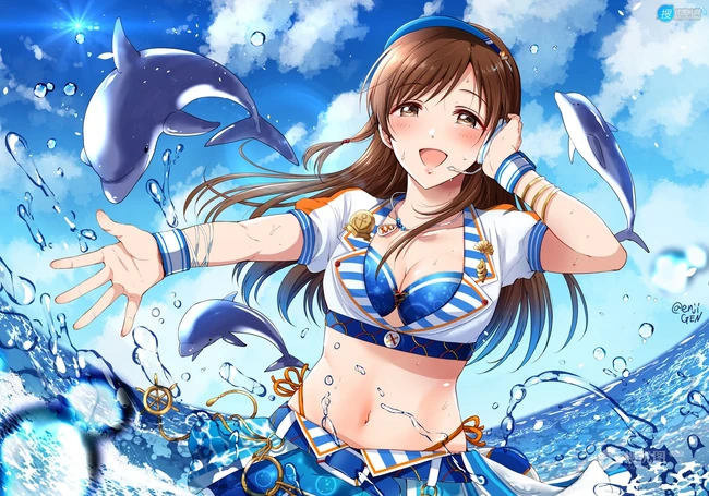色气满满的大姐姐，动画《偶像大师 灰姑娘女孩》人物新田美波插画图集欣赏