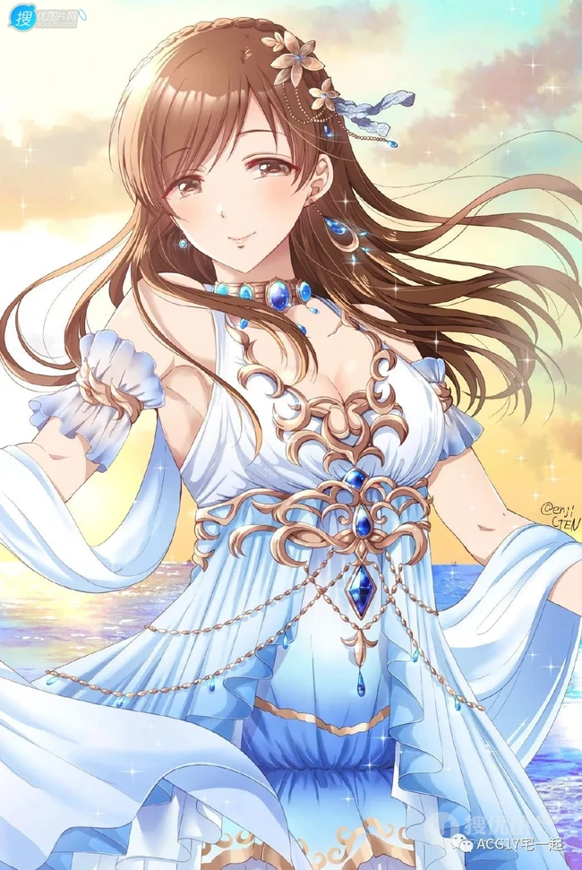 色气满满的大姐姐，动画《偶像大师 灰姑娘女孩》人物新田美波插画图集欣赏
