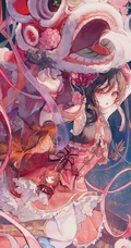 拥有红色眼睛的可爱少女少女，动画《lovelive!》人物矢泽妮可高清插画图集