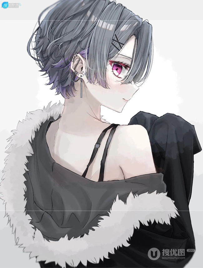看起来很是清爽很舒服二次元短发女生，轻熟，少女高清插画图集欣赏