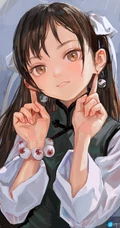傲娇的小女孩，人小鬼大，爱臭美，超拽的手绘动漫少女手机壁纸图片